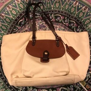 Vintage Dooney and Bourke canvas and leather bag